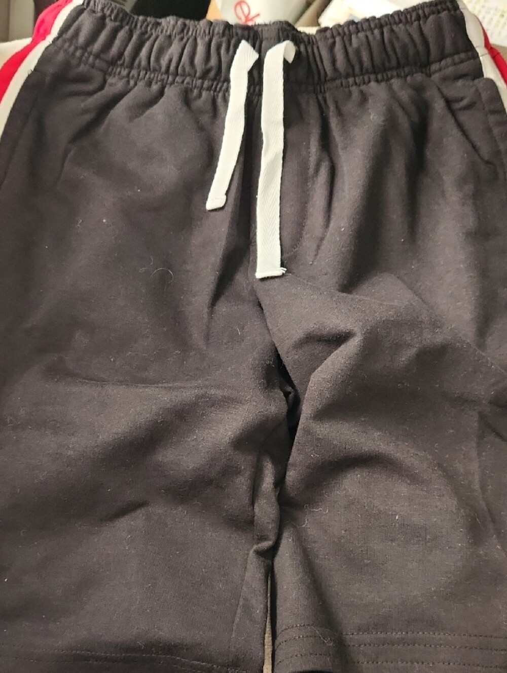 Greendog  Black Shorts with Red & White Side Stripe Size 8-10